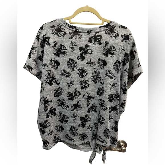 Simply Vera Vera Wang - Gray / Black print - Blouse with knot detail, Size XL - Picture 2 of 4